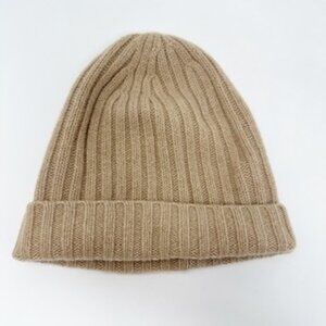 Everlane Cashmere Fine Ribbed Beanie Camel